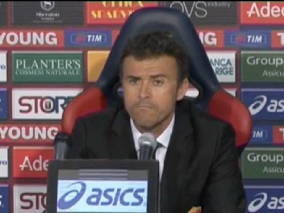 Enrique - unzufrieden nach Niederlage