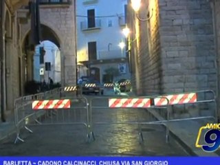 Download Video: Barletta |  Cadono calcinacci, chiusa Via San Giorgio