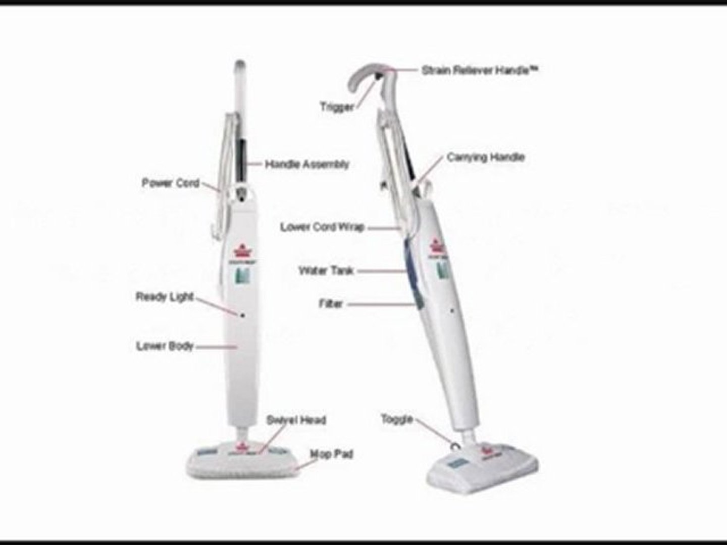 Bissell 1867 Steam Mop Bare Floor Steam Cleaner Review Video