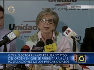 MUD fija postulaciones de candidatos