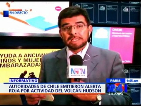 Autoridades de Chile emitieron alerta roja por actividad del volcán Hudson