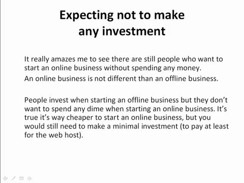 5 Mistakes Whne Starting an online business