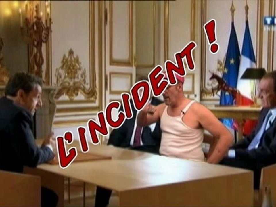 Intervention télé de Sarkozy -  L'incident !!