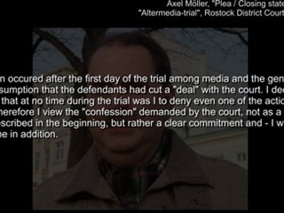 Axel Möller: Plea / Closing statement (Altermedia-trial, DC Rostock, Oct 24, 2011)