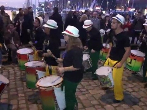 Transat Jacques Vabre : Percussions de la batucada Corcovado