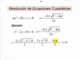 Clases de Matematicas Online. Resolucion de Ecuaciones Cuadráticas