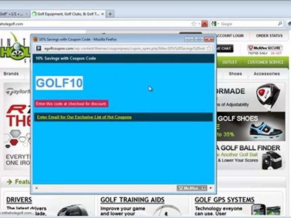 Intheholegolf.com promo code