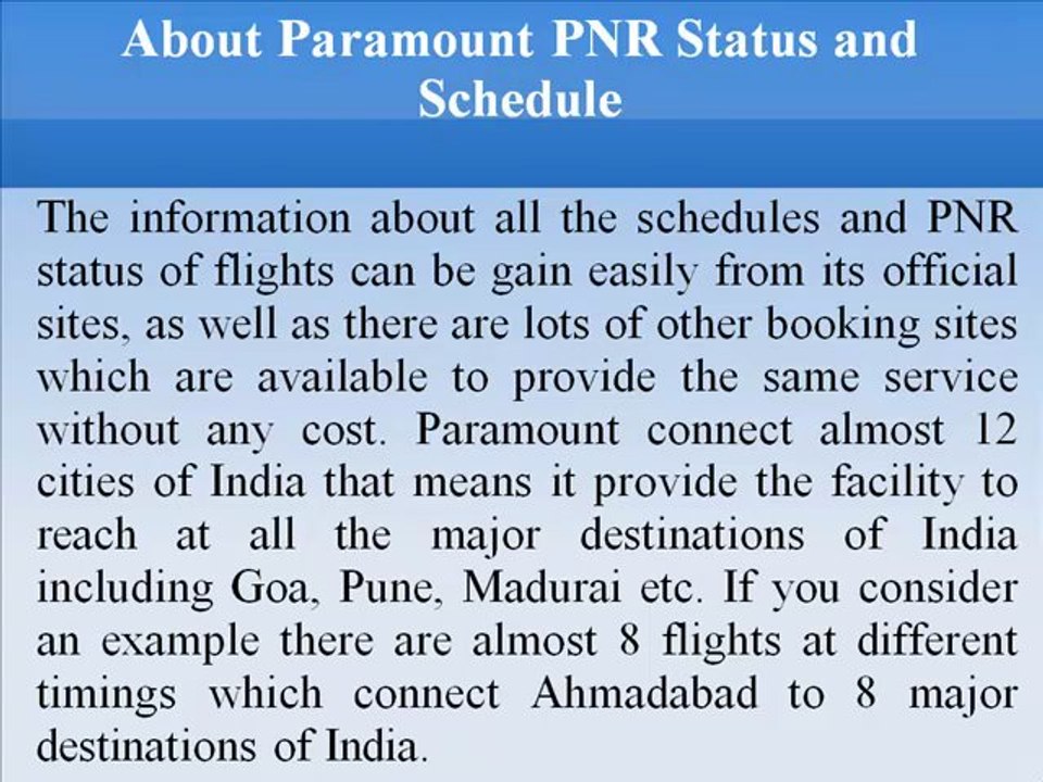 About Paramount Airways Flights