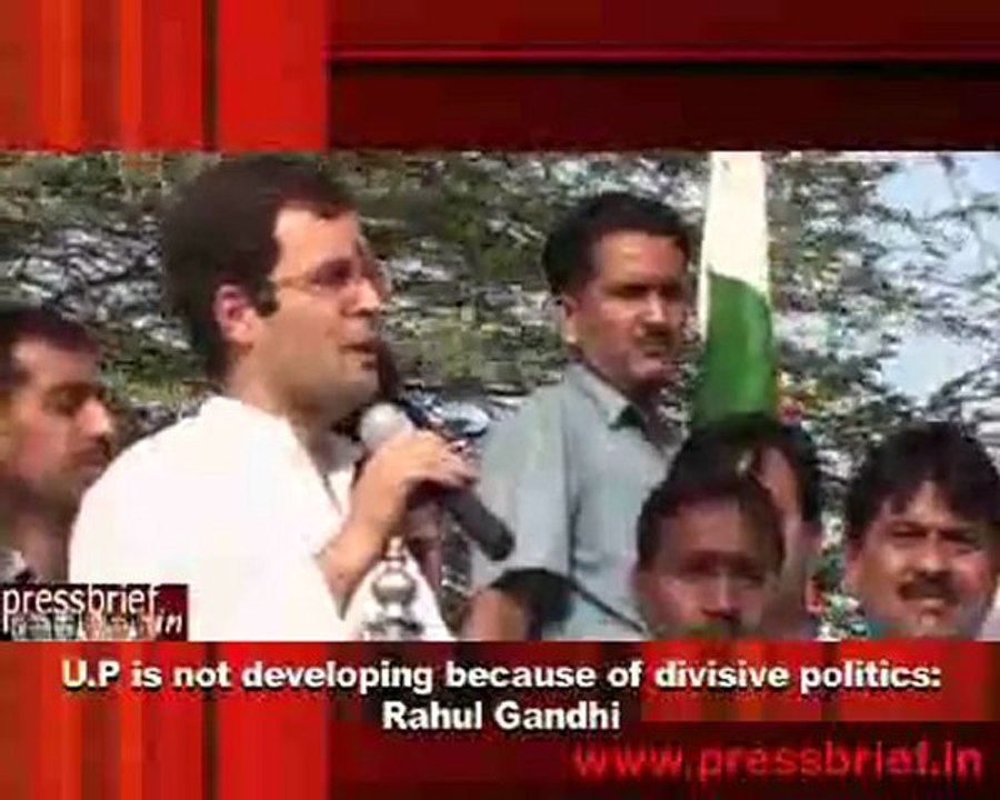U.P is not developing because of divisive politics- Rahul Gandhi