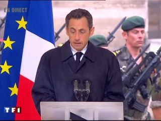 Nicolas Sarkozy : "Vous n'êtes pas morts pour rien"