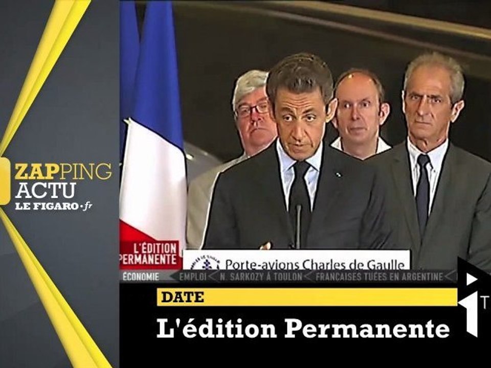 Nicolas Sarkozy sur le porte-avions Charles de Gaulle