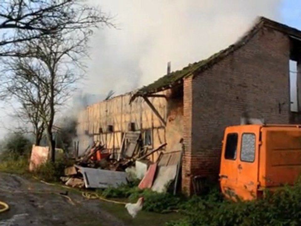 Serrigny en Bresse, une maison détruite dans un incendie