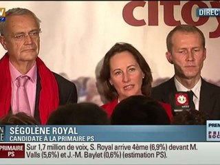 Ségolène Royal reconnait un score "très décevant"