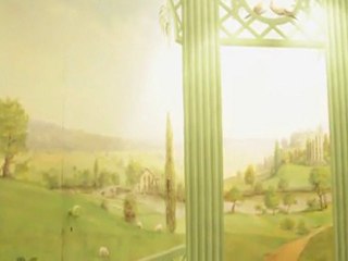 Décor peint en trompe l'oeil : la tonnelle de jardin - Par Gilles Lambert
