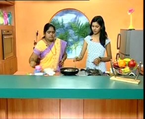 Andhra Recipes - Prawns Fried Rice - Khajoor Halwa - 01