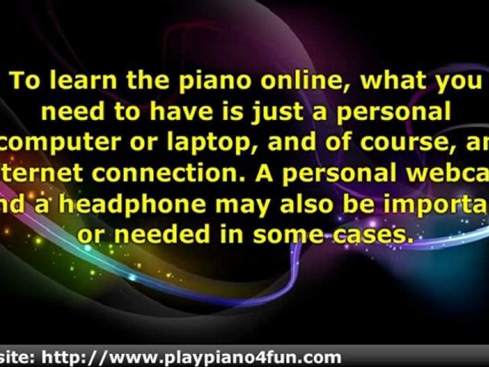 Study the Piano Online