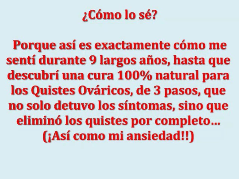 Tratamiento Para quistes De Ovario