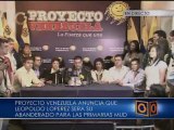 Proyecto Venezuela anuncia apoyo a Leopoldo López