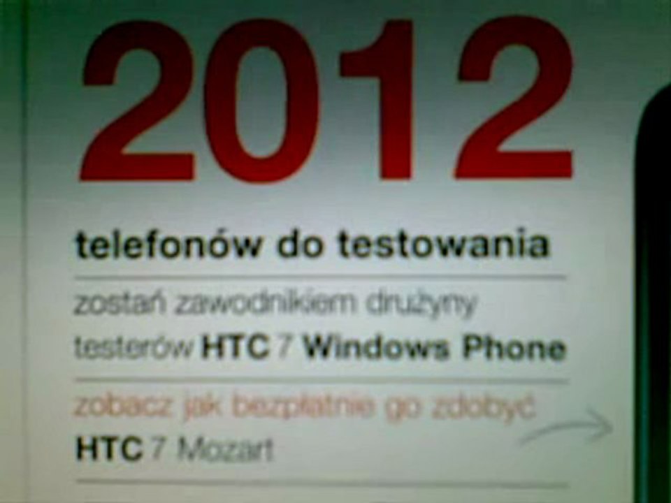 ZOSTAŃ TESTEREM TELEFONU HTC 7 MOZART