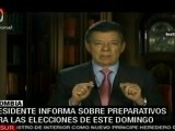 Santos garantiza seguridad en comicios regionales