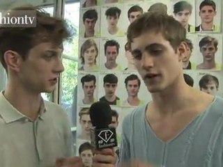 Theo Hall @ Cerruti Backstage - Paris Men Spring 2012 | FTV