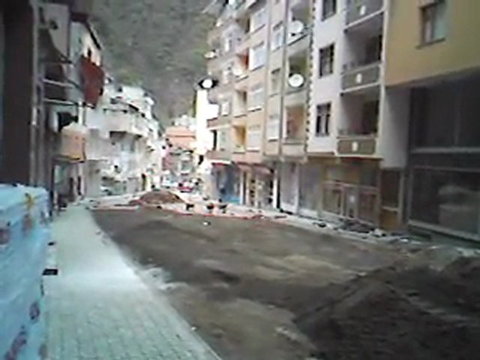 Çaykara Belediyesi Uzun Sokak Yol Çalışmaları