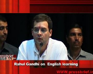 Rahul Gandhi on  English learning