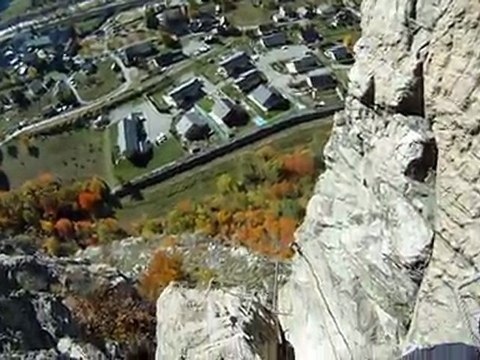 Géraud à la via ferrata Le Bastion à Pontamafrey-Montpascal (Savoie)