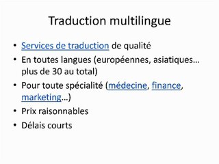 Présentation d'une agence de traduction
