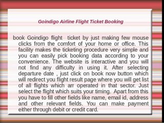 Book cheap Goindigo Airways Flights