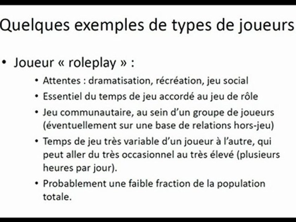 Joueur de World of Warcraft, Partie 2 : Typologie des joueurs