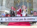 G20 à Cannes: fausse montée des marches à Paris