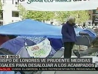 Obispo londinense apoya medidas de desalojo