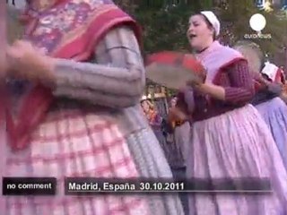 Transhumance au centre de Madrid - no comment