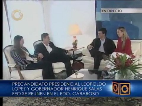 Salas Feo y López reunidos en Carabobo