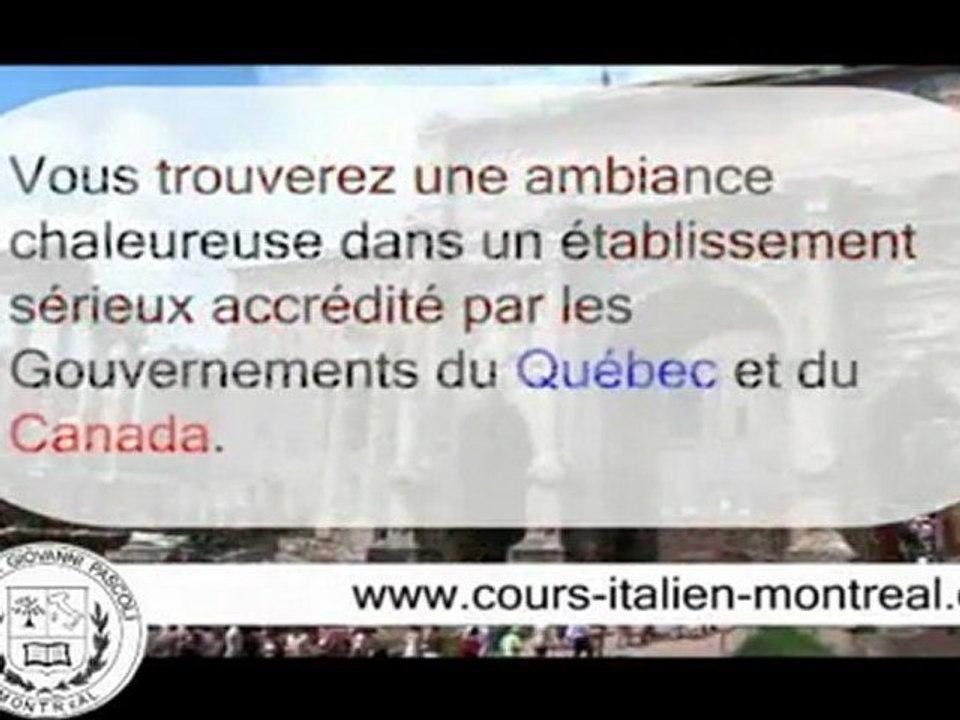 Cours d'italien Montreal