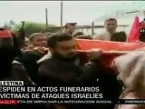 Cientos de palestinos asisten a funerales de nuevas víctimas