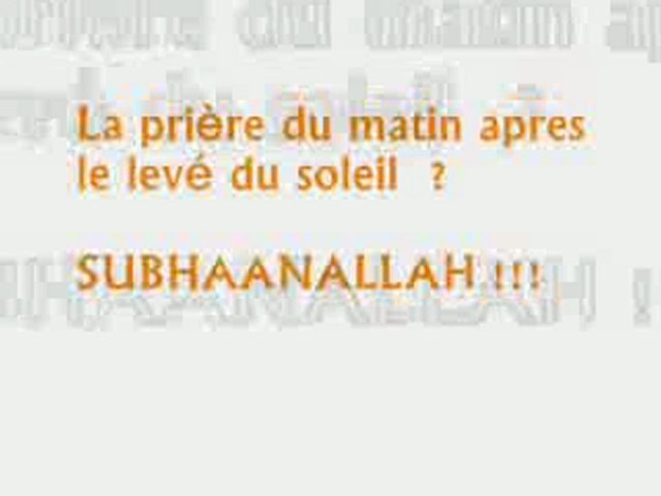 L'importance de salat al-Fajr et Subh