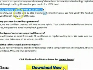 Income Hybrid - REVIEW Watch This First! ....how get high traffic and make big money