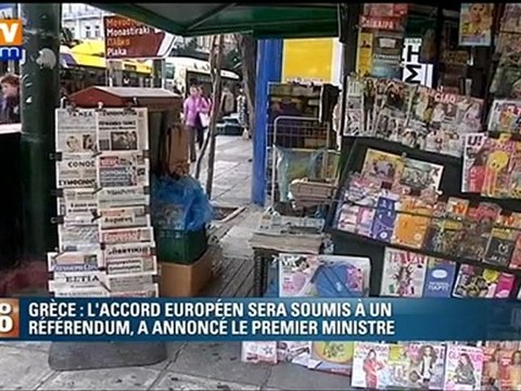 La Grèce va organiser un référendum sur l'accord européen sur la dette