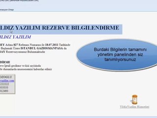 Restrezerve Restaurant Rezervasyon programı ile mail örneği