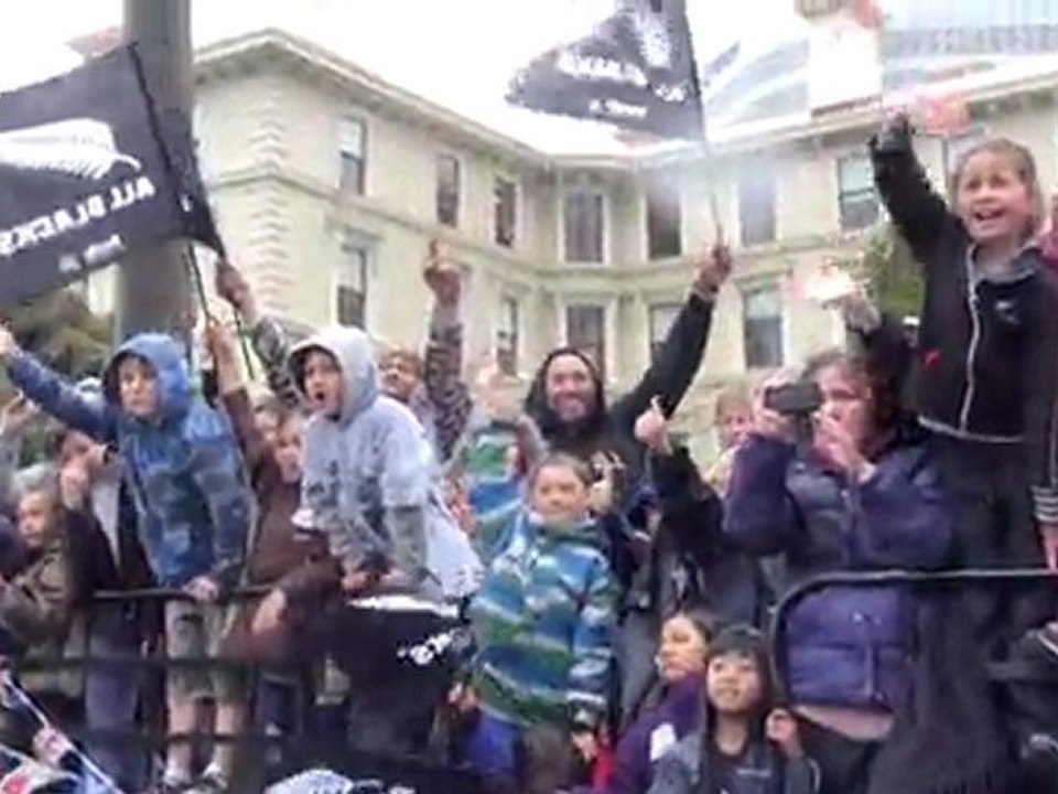 All Black Street Parade in Wellington
