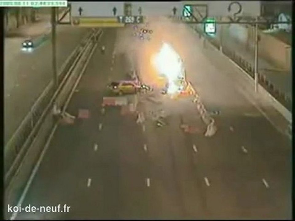Accident sur une autoroute