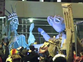 Occupy Wall Street join NY's Village Halloween Parade
