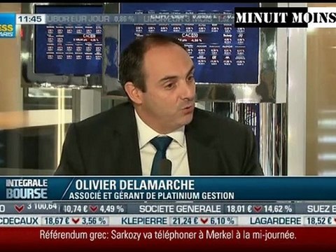 Olivier Delamarche - Il faut virer les banquiers - 01/11/2011 - BFM Business - 11 novembre 2011