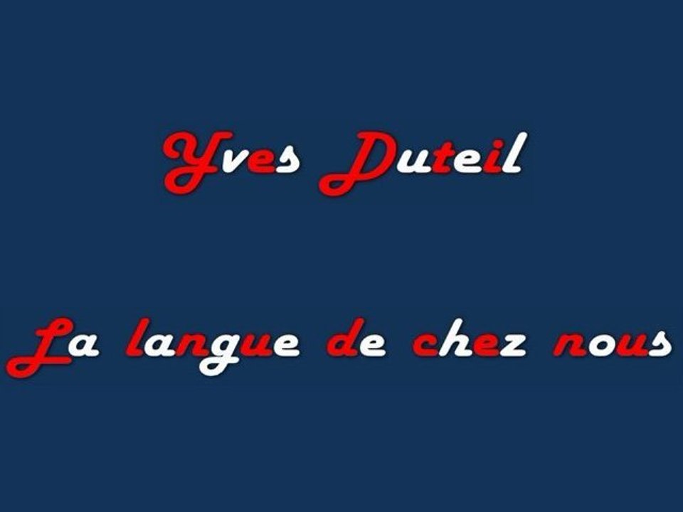 Yves Duteil - La Langue de Chez Nous au piano