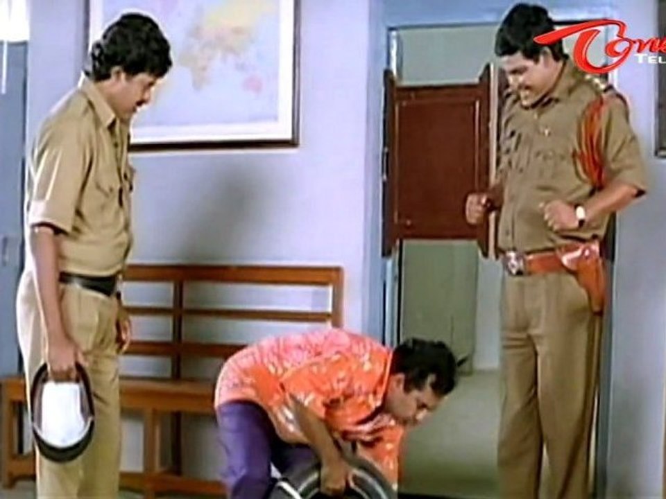 Car Tyre Comedy Between Brahmanandam - Sudhakar