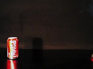 Homemade Mini Cannon Firing at Soda Can