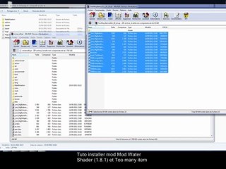 Download Video: Tuto installer Mod Water Shader (1.8.1) et Too many item