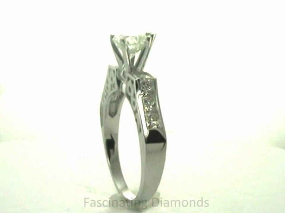 FDENS151HTR   Heart Shape Diamond Vintage Channel Set Engagement Ring